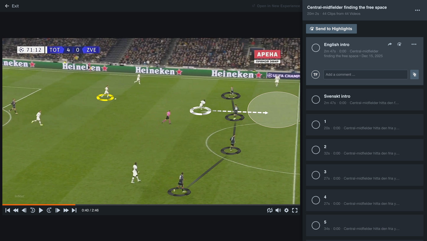 Invitation to our Hudl account